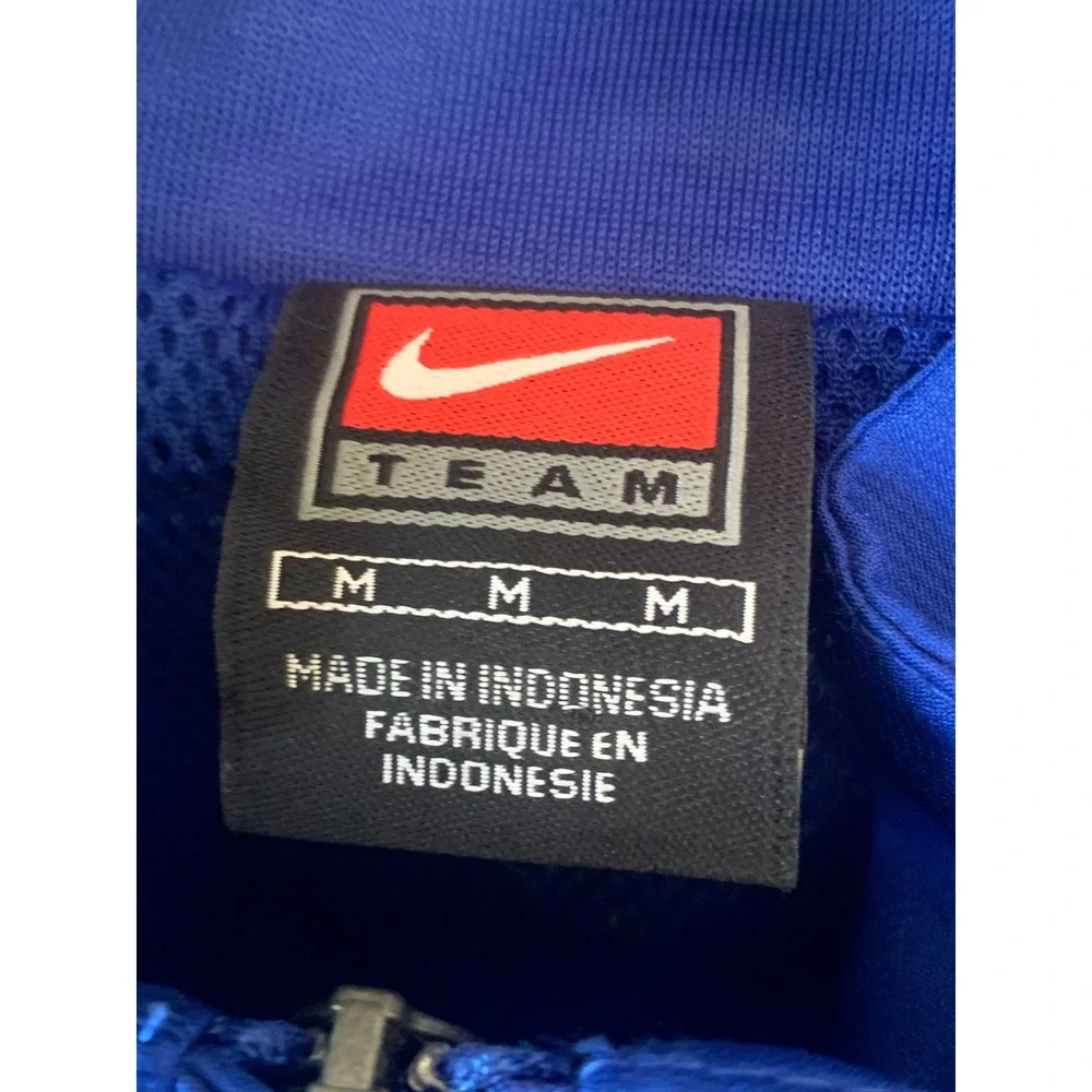 Vintage Nike Manchester United Soccer Training Jacket Mens Medium Blue Full Zip